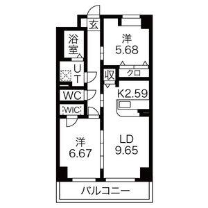 2LDK 間取り図