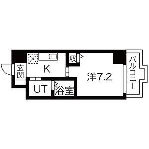 1K 間取り図