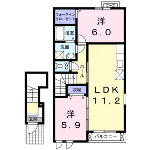 2LDK 間取り図