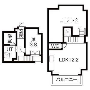 1LDK 間取り図