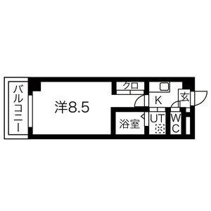 1K 間取り図