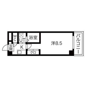 1K 間取り図