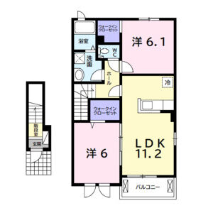 2LDK 間取り図