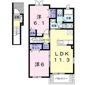 2LDK 間取り図