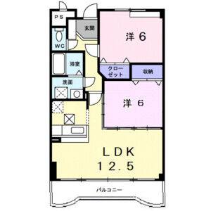 2LDK 間取り図