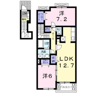 2LDK 間取り図