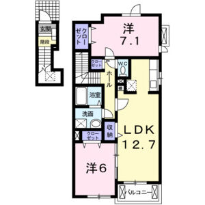 2LDK 間取り図