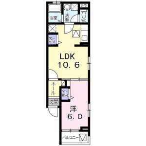 1LDK 間取り図