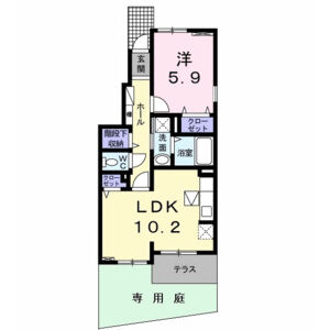 1LDK 間取り図