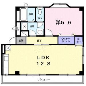 1LDK 間取り図