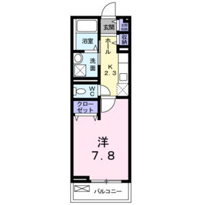 1K 間取り図