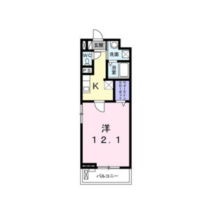 1K 間取り図
