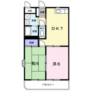 2DK 間取り図