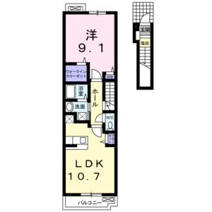 1LDK 間取り図