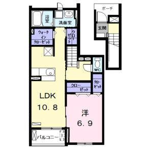 1LDK 間取り図