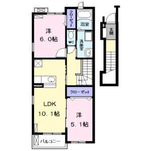 2LDK 間取り図