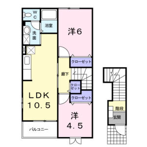 2LDK 間取り図