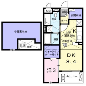1DK 間取り図