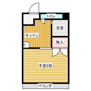 1K 間取り図