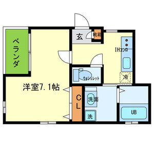 1K 間取り図