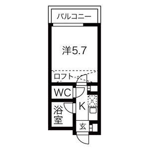 1K 間取り図