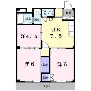 3DK 間取り図