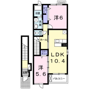 2LDK 間取り図
