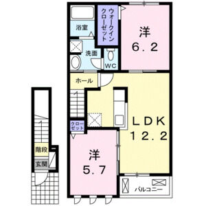 2LDK 間取り図
