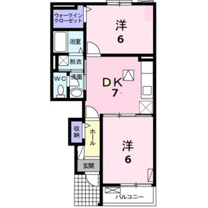 2DK 間取り図