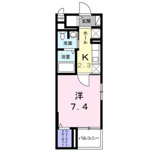 1K 間取り図