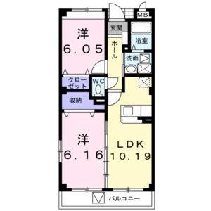 2LDK 間取り図