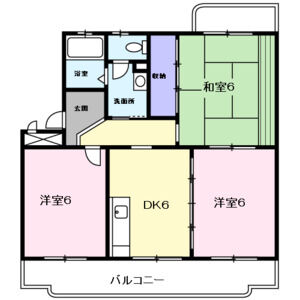 3DK 間取り図