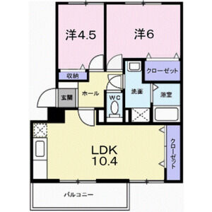 2LDK 間取り図