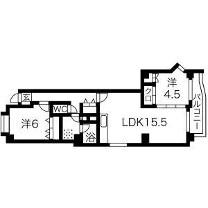 2LDK 間取り図