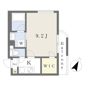 1K 間取り図