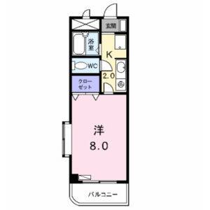1K 間取り図
