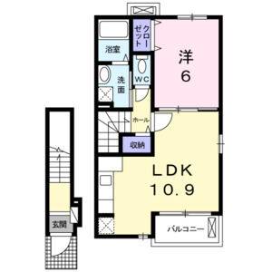 1LDK 間取り図