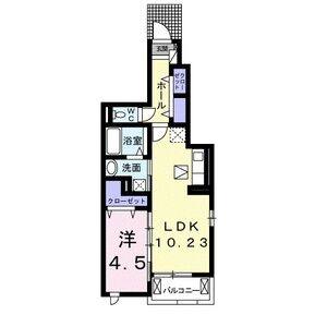 1LDK 間取り図