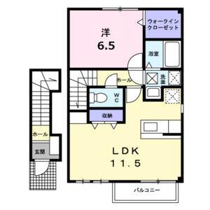 1LDK 間取り図