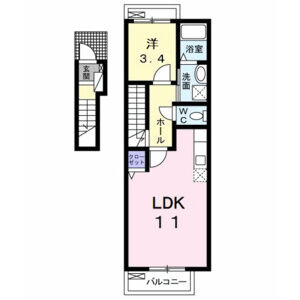 1LDK 間取り図