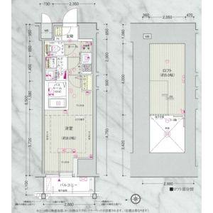 1K 間取り図