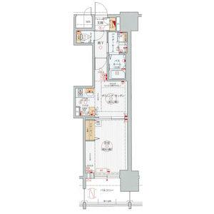 1DK 間取り図