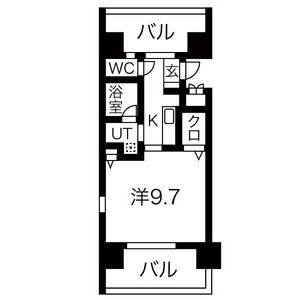 1K 間取り図