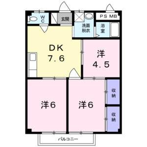 3DK 間取り図