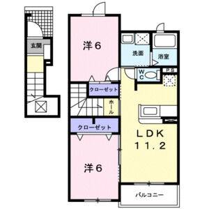 2LDK 間取り図