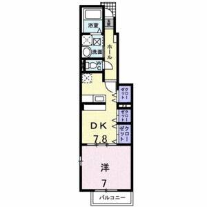 1DK 間取り図