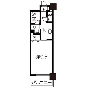 1K 間取り図