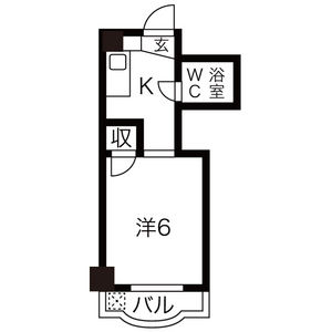 1K 間取り図