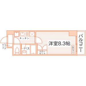 1K 間取り図