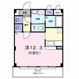 ワンルーム 間取り図